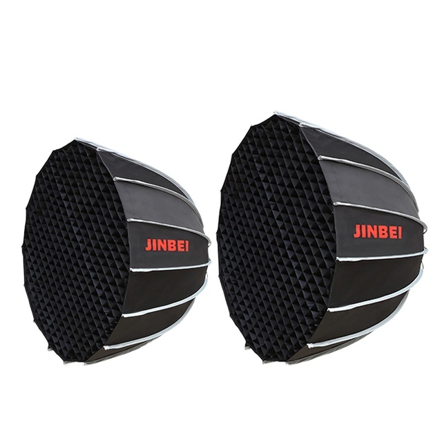 JINBEI KE- 120cm Parabolic Quick Set-up Foldable Parabolic Deep Soft Box  with Grid Bracket Mount for Photography Studio