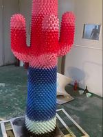 Sculpture de cactus en fibre de verre pour la décoration de la maison et du jardin, sculpture de cactus à vendre
