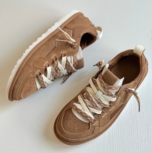 Nouveauté Automne-Hiver 2026 - Chaussures de sport légères et antidérapantes pour couple, en cuir et maille patchwork bicolore, idéales pour les trajets quotidiens - Product Image 2