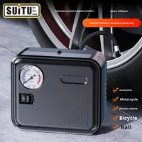 Gonfleur de pneus portable haute puissance 12V en ABS, pompe à air électrique pour voiture avec fonction de surveillance de la pression des pneus