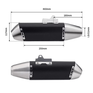 Silencieux d'échappement de moto 51 mm 4T Escape Moto Dirt Bike Scooter <span class=keywords><strong>Motocross</strong></span> Universel pour KTM EXC CRF150 EXC WR450 RC390 - Product Image 2