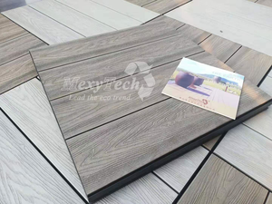 Foshan barato fácil de instalar antideslizante de plástico compuesto de <span class=keywords><strong>madera</strong></span> <span class=keywords><strong>para</strong></span> terrazas al aire libre azulejo <span class=keywords><strong>para</strong></span> terraza jardín de la casa de pisos - Product Image 6