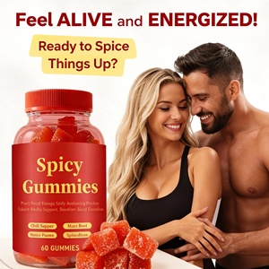 Gomitas Picantes, 60 Unidades, a Base de Plantas, Energía, Mejora del Estado de Ánimo, Apoyo a la Vitalidad con Chile, Raíz de Maca, Muira Puama, Epimedium - Product Image 3