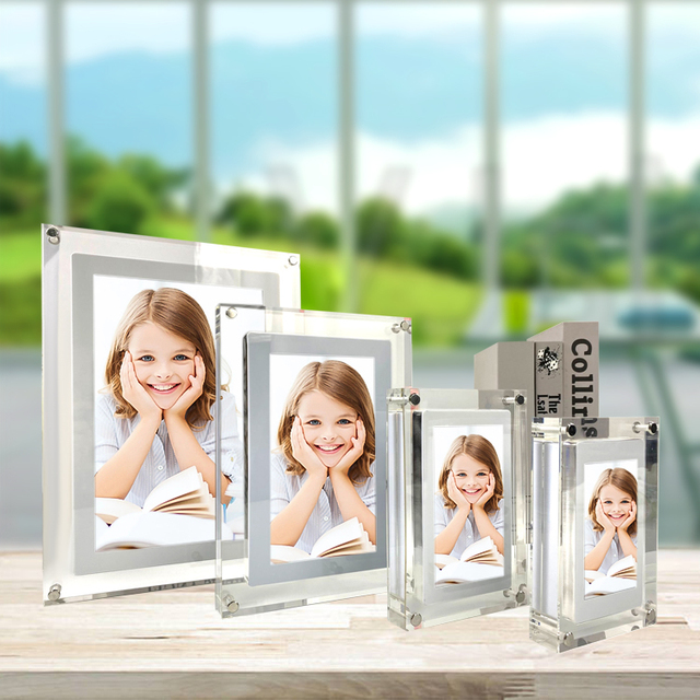 High Quality Wholesale 7 Inch Acrylic Digital Photo Frames 4.3 5 7 10 Inch Video Player With Battery WIFI APP Desktop Ips Screen