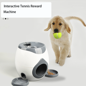 Juguetes interactivos automáticos para entrenamiento de perros, lanzador de pelotas de tenis y dispensador de alimentos para ejercicio y movimiento - Product Image 5