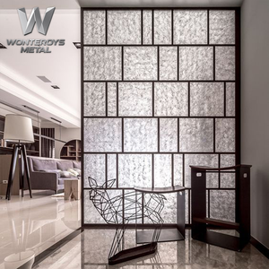 Paravent en métal personnalisé <span class=keywords><strong>Homedeco</strong></span>, cloison en acier inoxydable pour intérieur, chambre de luxe dorée, Art Déco, salon, hall, restaurant - Product Image 5