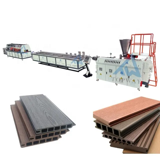 Plastic Vloerframe Wandpaneel Decoratie Board Outdoor Pp Pe Wpc Pvc Hek Decking Profiel Extrusie Machine Voor Hout