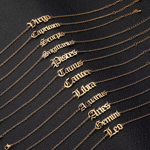 Bracelet en acier inoxydable plaqué or 18 carats avec breloque signe du zodiaque |   Bijoux porte-bonheur de strolologie |   Bracelet chaîne ajustable Horoscope pour femmes - Product Image 2