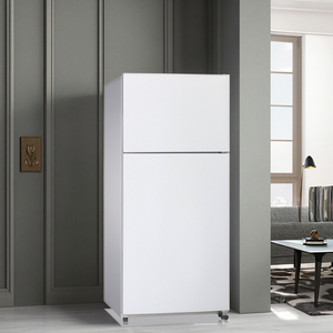 7.1 cu. pies cúbicos Refrigerador con congelador superior de acero inoxidable, sin escarcha, con gran visibilidad y accesibilidad - Product Image 1