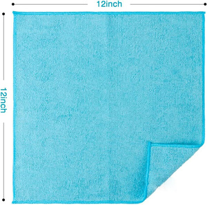 Serviettes de nettoyage en microfibre carrées écologiques, best-sellers, réutilisables, en polyester, séchage rapide, personnalisables - Product Image 4