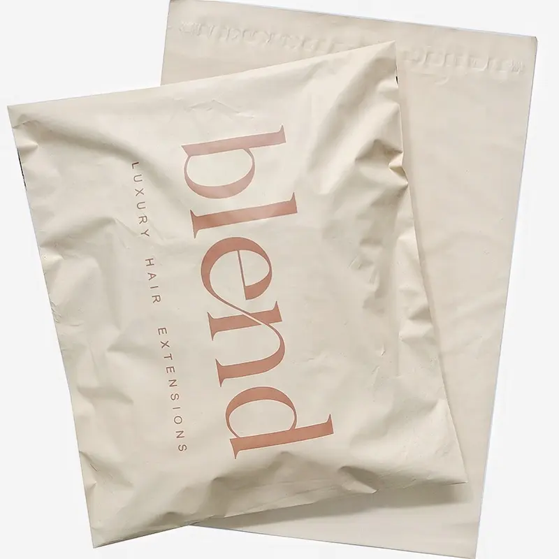 De mailer bolsas biodegradables beige mate de polietileno bolsa de correo en los anuncios publicitarios de polietileno bolsas de envío