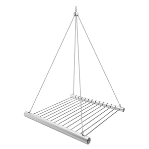 Support <span class=keywords><strong>de</strong></span> barbecue avec lanière suspendue, support <span class=keywords><strong>de</strong></span> barbecue à charbon <span class=keywords><strong>de</strong></span> bois pliant support <span class=keywords><strong>de</strong></span> barbecue simple portable pour la cuisine en plein air - Product Image 1