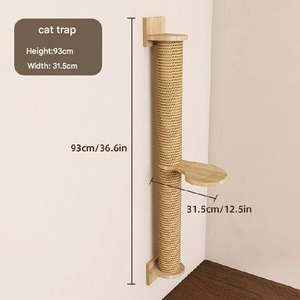 Tiragraffi per Gatti da Parete in Legno Massello, Combinazione Fai-da-te, Struttura per Arrampicata per Gatti, Senza Formaldeide, Eco-Friendly, Arredamento per Animali Domestici - Product Image 6