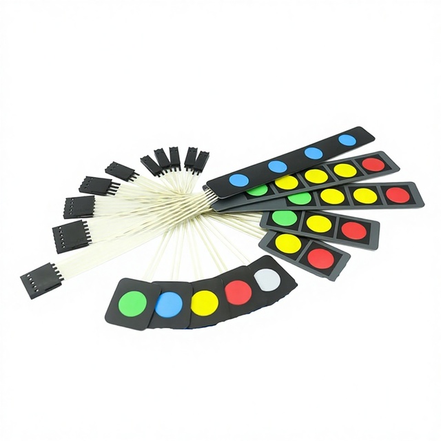 Membrane Switch Panel Keys Buttons Red/Blue/Yellow/Green Car Modification DIY Horn Car Lights 1-Key/2-Key/3-Key/4-Key Extension