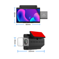 Dashcam Android 8.1 à écran tactile de 3 pouces Navigation GPS 1080P Enregistreur vidéo de voiture WiFi 4g DVR de voiture
