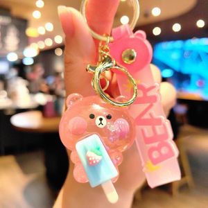 Phim hoạt hình Acrylic Popsicle gấu Keychain dễ thương búp bê Xe móc chìa khóa mặt dây chuyền món quà nhỏ bán buôn Keychain - Product Image 6