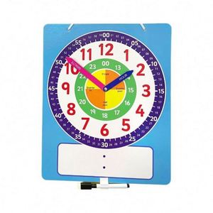 Horloge d'apprentissage magnétique effaçable à sec pour démonstration du temps analogique et numérique, idéale pour l'école à domicile - Product Image 6