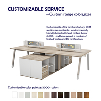 Bureau de direction extensible Mobilier de bureau modulaire en bois massif pour espace de travail commercial de bureau