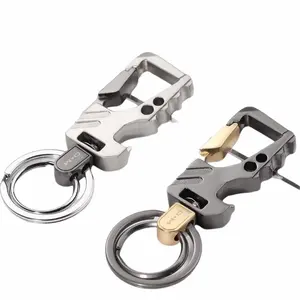 Individuelles Logo Edelstahl- und Zinklegierung Hochleistungs-Schlüsselanhänger für Auto-Schlüssel Flaschenöffner Carabiner-Schlüsselanhänger