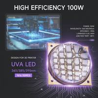Harga Terbaik Mesin Pencetak 3D LED Growing Market, Mesin Eksposur Daya Tinggi 100W Seri 1616, Chip LED UVA COB 365/385/395nm yang Dapat Disesuaikan