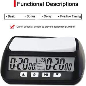 Đồng hồ cờ vua kỹ thuật số 3 trong 1 đa năng, di động, chuyên nghiệp, đồng hồ hẹn giờ cờ vua kỹ thuật số, đồng hồ hẹn giờ trò chơi - Product Image 2