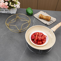 Support de casserole en acier inoxydable, isolant thermique, anti-brûlure, sans installation requise, support de cuisson à la vapeur robuste avec coussinets