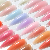 Fournisseur d'ongles en gel acrylique couleur personnalisée UV de marque privée KNC 30g/60g Nude Pink Poly