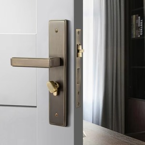 Chinese Manufacturer Black Knob Interior Wooden Locks Sets Bedroom Glass Lock Handle Door Handles Luxury - Product Image 3