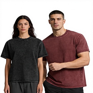 Chemises en coton à manches raglan imprimées, coupe vintage, 280g, pour hommes et femmes, en coton à fibres longues, grande taille, pour le marché transfrontalier - Product Image 3