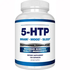 Cápsula 5-HTP de Extrato de Semente de 5-Hidroxitriptofan Griffonia de Marca Própria personalizada OEM