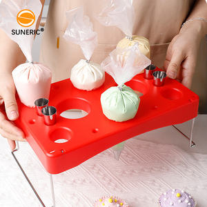 Outils de pâtisserie bricolage pliable fait maison décoration de gâteau glaçage pratique sac <span class=keywords><strong>à</strong></span> <span class=keywords><strong>douille</strong></span> <span class=keywords><strong>support</strong></span> plateau porte-sac <span class=keywords><strong>à</strong></span> pâtisserie - Product Image 6