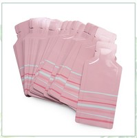 Pochettes stérilisables jetables en LDPE laminé imprimées en héliogravure pour échantillons de cosmétiques, lotions et alcool, personnalisables en stock