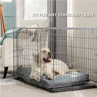 Lits pour chiens imperméables pour chiens de taille moyenne, 4 pouces d'épaisseur, jusqu'à 50 livres, avec housse amovible et lavable, tapis pour animaux de compagnie, oreillers