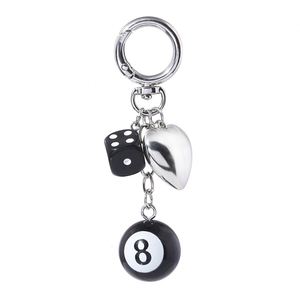 Porte-clés 8 Ball Y2K, Dés Étoilés, Billard, Porte-clés Magique Porte-Bonheur, Breloque pour Sac à Dos et Sac à Main - Product Image 4