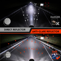 Feu de position ambre DRL blanc anti-éblouissement super lumineux ECE Spot feux de conduite de 9 pouces pour camions DAF MAN Semi