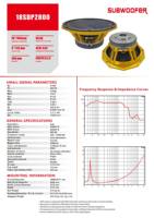 Subwoofer 18SDP2800 18 Inch 3000W AES 6000W Puncak, Voice Coil 5 inci, Magnet Ferit 280mm, Sensitivitas 98dB untuk Panggung Konser Klub Malam
