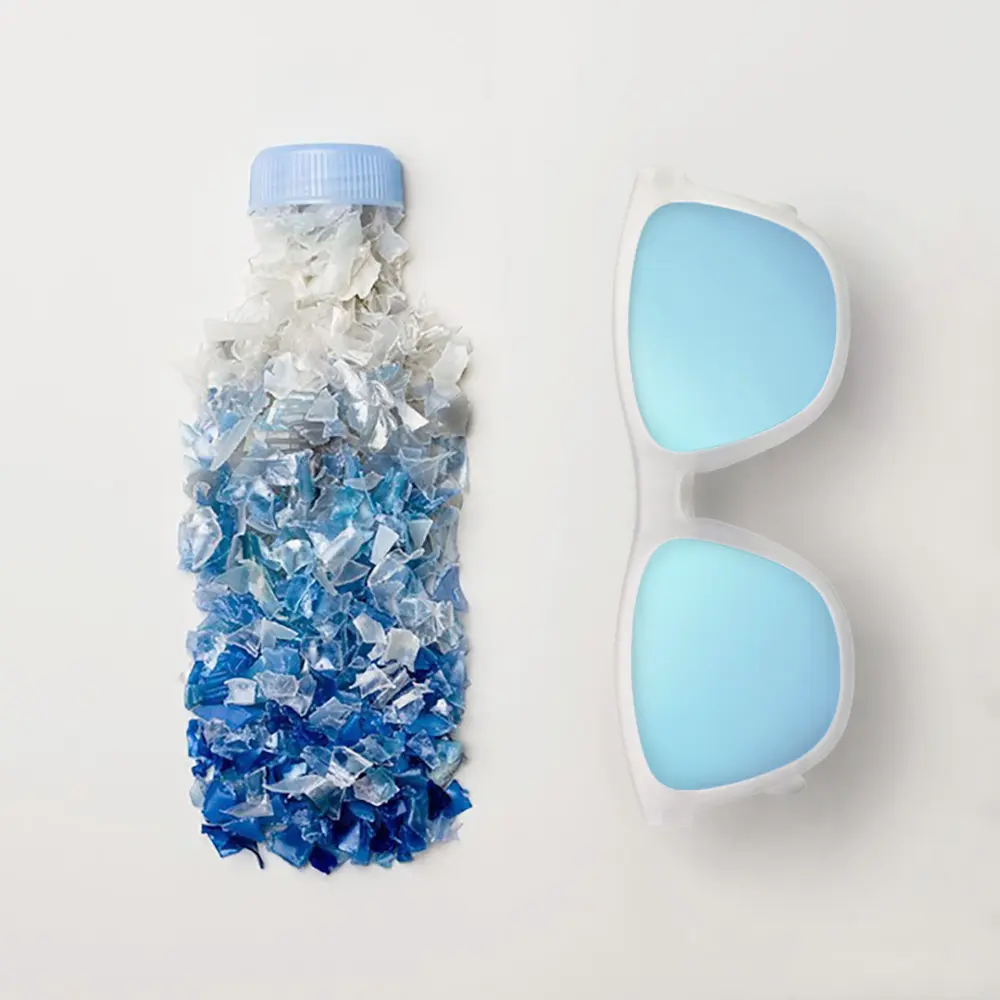 Óculos de sol de plástico reciclado, material rpet, reciclado, inteiro, 2021 popular, unissex, atacado de alta qualidade, polarizado, sombra