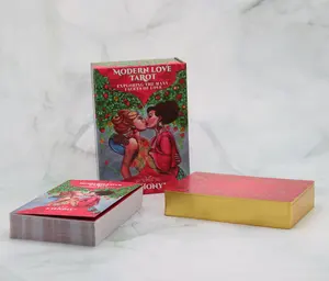 Custom Made Gold Gilt Randen Papier Afdrukken Tarot Kaarten Met Prachtige Geschenkdoos