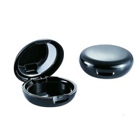 Palette à paupières vide carrée en plastique ABS recyclé avec logo personnalisé, étui compact pour fard à joues, conteneur pour poudre compacte, miroir cosmétique