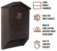 Maison de chauve-souris en bois BIGBATBOX personnalisée pour l'extérieur-Nettoyez votre jardin des moustiques-Kit de boîte éprouvée pour attirer les chauves-souris