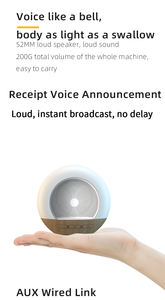 ไฟกลางคืนรูปพระจันทร์ขนาดเล็ก RGB Ambient 5w ลำโพงบลูทูธไร้สายแบบพกพา รองรับ FM และ TF Memory - Product Image 2