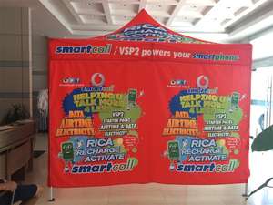 <strong>3x3</strong> Promotional Custom Print Event Pop up Tent Business <strong>Gazebo</strong> Canopy Folding Tent with Flag Wall Vodacome Trade Show Tent - Product Image 5