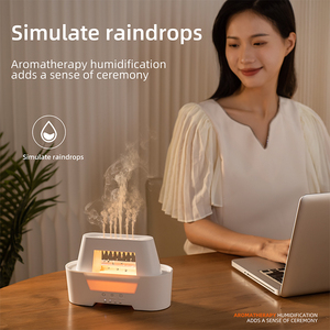 Rain Cloud <strong>Humidifier</strong> <strong>Large</strong> <strong>Capacity</strong> 300ml Cool Mist Aroma <strong>Diffuser</strong> Remote Control Water Drop Sound for Household Hotel - Product Image 2