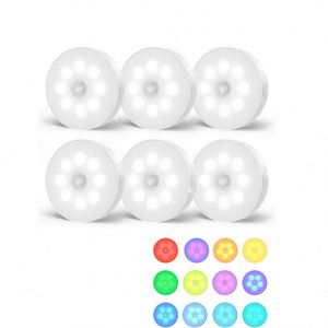 Éclairage d'armoire LED RGB moderne avec télécommande, alimenté par piles, à intensité variable, commande tactile, détection de mouvement, 3 modes d'éclairage - Product Image 1
