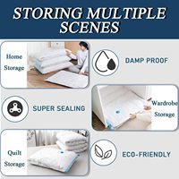Sacs de rangement sous vide pliables personnalisables en gros pour vêtements, utilisation dans la garde-robe, pompe à vide, respectueux de l'environnement, taille personnalisable