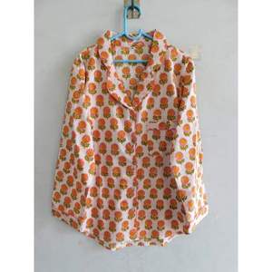 Floral Printed Women Night Suit 100% Cotton Long Sleeve Woven Shirt and <b>Pants</b> Soft Breathable Comfortable Summer Pajama Set - Product Image 3