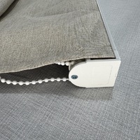 Persianas Romanas Modernas Integradas para Ventanas Francesas, Color Negro, Protección Solar, Tamaño Personalizado, Tela Ecológica, Horizontales, Marca Orange Lion