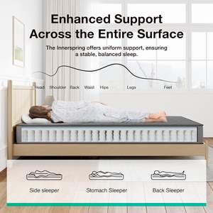 Matelas hybride <span class=keywords><strong>POWERX</strong></span> à ressorts ensachés et mousse à mémoire de forme 5 zones, tailles King et Queen, orthopédique anti-escarres pour chambre ou hôtel - Product Image 4