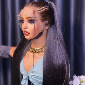 13x6 HD Lace Frontal Wigs Natural Black Straight 13x4 Human <b>Hair</b> Wig Pre Plucked Glueless Lace Frontal Wigs for Black Women - Product Image 1