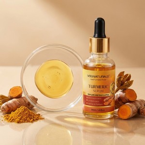 Sérum Visage Hydratant Nuit au Curcuma Éclaircissant Anti-Taches Noires Marque Privée pour les Taches Brunes - Product Image 1
